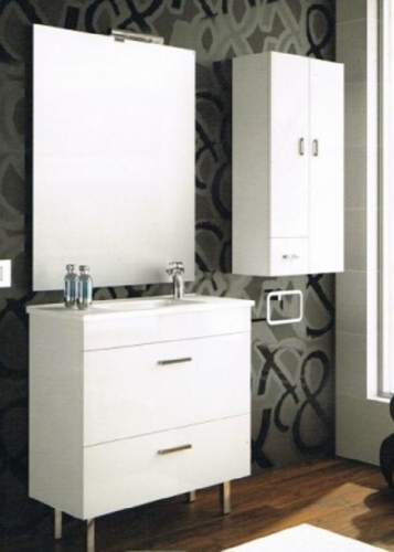 Mueble Alamgro con una puerta y un cajo color blanco