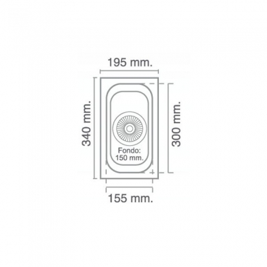 Esquema medidas Fregadero Gandia 15