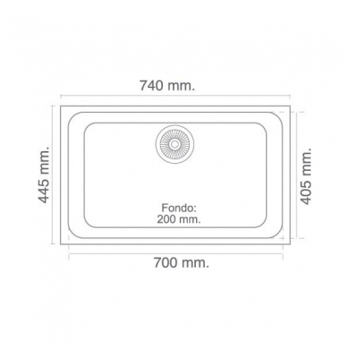 Esquema de medias Fregadero gandia 70