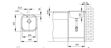 FREGADERO SINTÉTICO STKD DOMUS ESTILO SINTETIKA