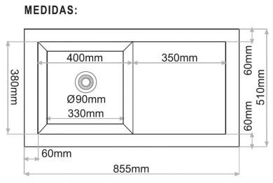 fregadero con escurridor syan
