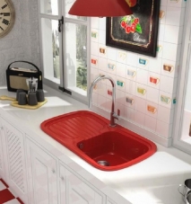 POALGI FREGADERO SINTÉTICO BASIC DIAMANTE 106. ENCASTRE 860X485MM