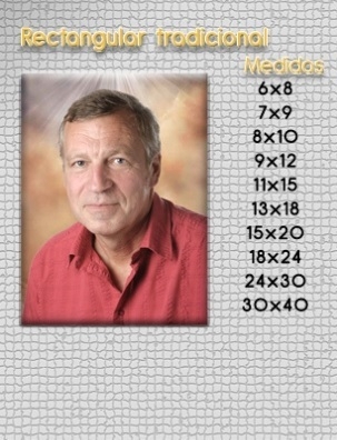 FOTO DE PORCELANA RECTANGULAR TRADICIONAL PARA LAPIDA