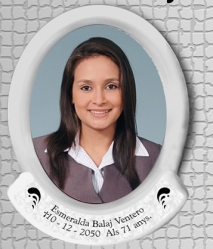 FOTO PORCELANA OVALADA EPITAFIO BORDÓN 3D