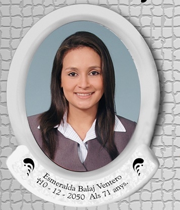 FOTO PORCELANA OVALADA EPITAFIO BORDÓN 3D