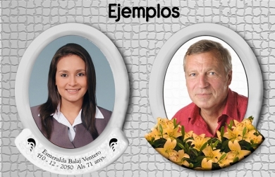 FOTO PORCELANA OVALADA EPITAFIO BORDÓN 3D