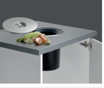 CUBO DE BASURA ENCASTRABLE EN ENCIMERA WASTE. CUCINE OGGI