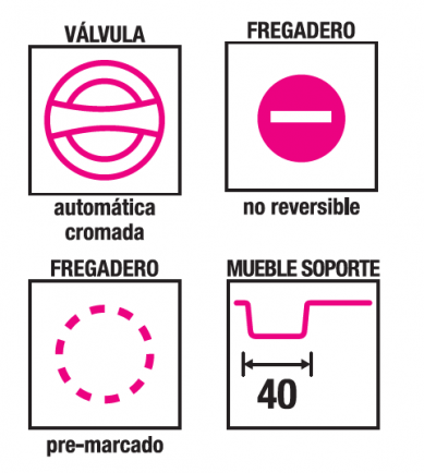 FREGADERO DE GRANITO LUISINA  QUADRILLE LUISIGRANIT EV 984