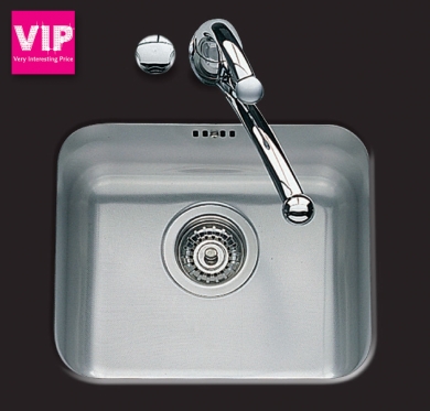 FREGADERO DE ACERO INOXIDABLE BAJO LUISINA CLÁSICA EVSP12 MIL – 372 X 312 mm -1 CUBETA