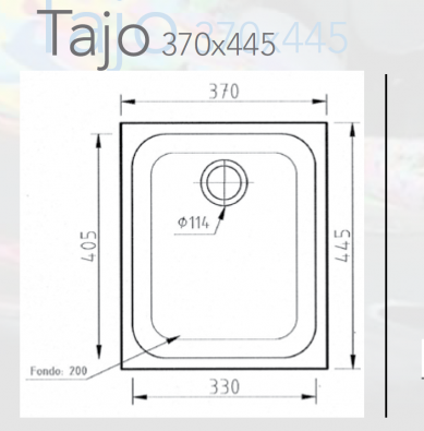 FREGADERO SINTÉTICO DE ENCIMERA O BAJO ENCIMERA MODELO TAJO 37 X 44,5 CM