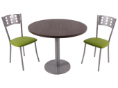 MESA FIJA CIRCULAR  CON PIE DE ALUMINIO MODELO 26