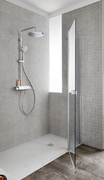 COLUMNA DE DUCHA TEMOSTÁTICA DECK-T RAUND ROCA