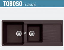 FREGADERO TOBOSO 2 CUBETAS Y ESCURRIDOR 116X500 DE URDAPLAST