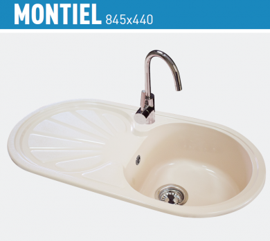  FREGADERO SINTÉTICO MONTIEL MEDIDAS DE ENCASTRE  82,5X42,5CM URDAPLAST