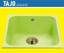  FREGADERO SINTÉTICO DE ENCIMERA O BAJO ENCIMERA   MODELO TAJO  44.5 x 45.5cm URDAPLAST 