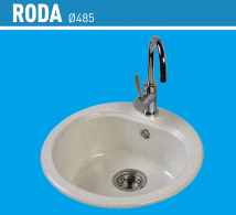  FREGADERO CIRCULAR RODA DE 1 CUBETA EN RESINA SINTETICA - URDAPLAST