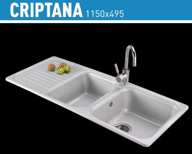 Fregadero de dos  cubetas y escurridor