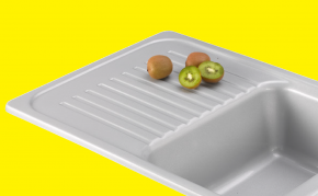 FREGADERO SINTETICO 2 CUBETAS Y ESCURIDOR CRIPTANA URDAPLAST