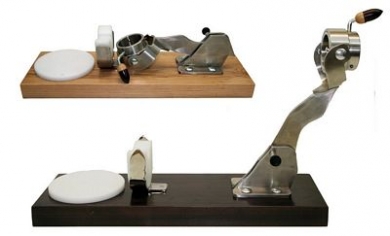 JAMONERO MODELO LISBOA  ABATIBLE DE ACERO INOXIDABLE CON SUJECIÓN GIRATORIA