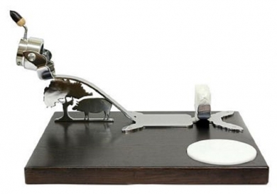 JAMONERO MODELO CAMPO CHARRO CON ENCIMERA Y PLATO DE POLIETILENO 