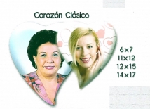 Foto en Porcelana Forma Coraz&oacute;n Cl&aacute;sico para L&aacute;pida