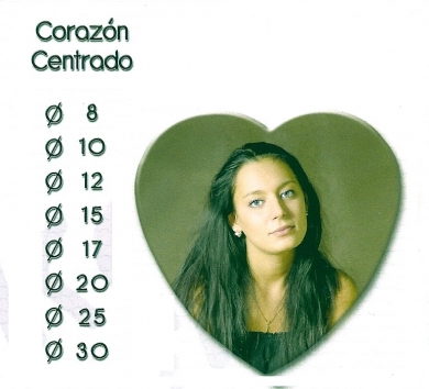 FOTO PORCELANA FORMA MODELO CORAZÓN CENTRADO 
