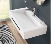ENCIMERA A MEDIDA DE  LAVABO SOLID SURFACE PARIS. ANYWAYSOLID