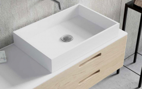 Lavabo Solid Surface sobre encimera Square. anywaysolid.