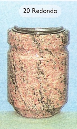 BUCARO MEDIO REDONDO DE GRANITO PARA LAPIDA DE NICHO