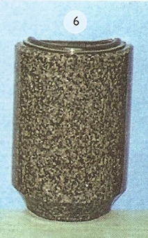 BUCARO MEDIO REDONDO DE GRANITO PARA LAPIDA DE NICHO MODELO 6.