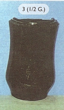 BUCARO MEDIO REDONDO DE GRANITO PARA LAPIDA DE NICHO MODELO 3 1/2G.