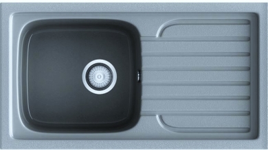 FREGADERO SINTÉTICO BASIC TOPACIO 116. POALGI ENCASTRE 785X425mm