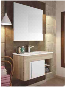 OFERTA CONJUNTO COMPLETO (MUEBLE+LAVABO+ESPEJO) FONDO REDUCIDO MIREIA. 