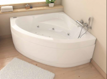 BAÑERA ANGULAR ACRÍLICA EXENTA NAKAR . SANYCCES