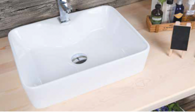 Lavabo sobre encimera rectangular Lecce. Sanycces