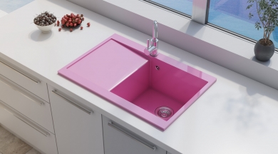  FREGADERO SINTÉTICO 1 CUBETA Y ESCURRIDOR NEO ROMERO  URDAPLAST