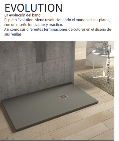 Plato de Ducha Evolution Resiblock en Resina Tintada en Masa