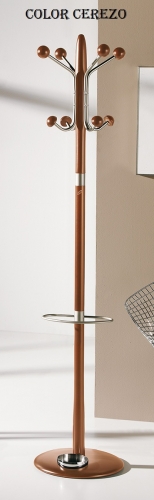 PERCHERO DE PIE MADERA-METAL 8 COLGADORES 421 HERDASA