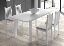 MESA MADERA EXTENSIBLE LAMINADA CON CHAPADO MELAMINA 77020/21  ENVÍO GRATIS