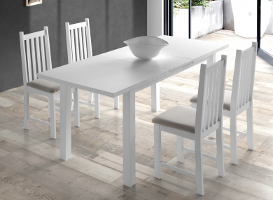 MESA MADERA EXTENSIBLE LAMINADA CON CHAPADO MELAMINA 77020/21