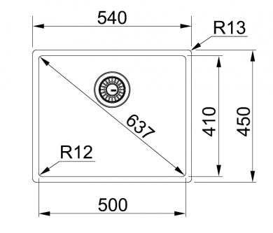 FREGADERO INOX MODELO BOX BXX 110-50 FRANKE 1220393811  NOVEDAD
