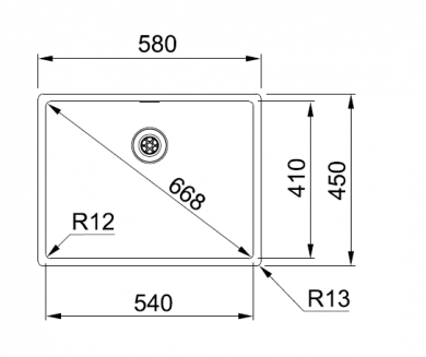 FREGADERO CUBETA INOX MODELO BOX BXX 210-54 FRANKE NOVEDAD 