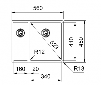 FREGADERO ENCIMERA BOX BXX 260-34-16 FRANKE NUEVO 1270373630