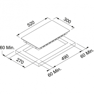 PLACA  VITROCERÁMICA FHR 302 C TD BK 1080530009 FRANKE