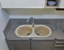 FREGADERO SINTÉTICO SOBRE ENCIMERA DELFOS  SYAN.