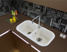 FREGADERO SINTÉTICO SOBRE ENCIMERA BELOS 810x422mm SYAN.