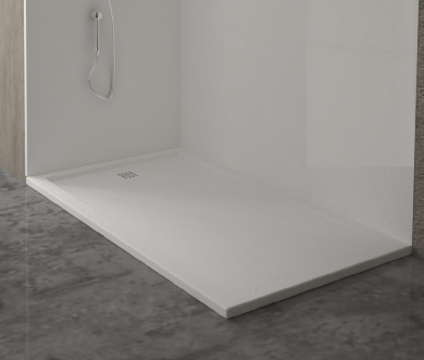 Plato de ducha Fly enmarcado, ligero y tintado en masa. Resiblock