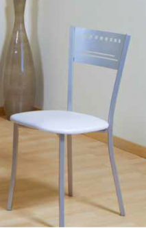 2 SILLAS DE COCINA MODELO 04 ASIENTO POLIPIEL. JUNA REIG