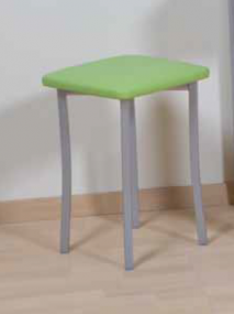 2 TABURETES MODELO 114. ESTRUCTURA METÁLICA ASIENTO POLIPIEL.
