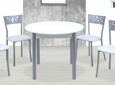 Mesa extensible de cocina redonda Rustic 420. Juan Reig